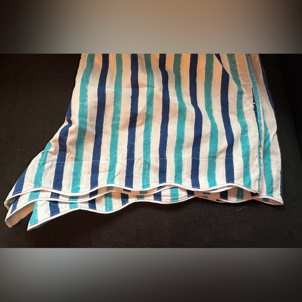 Roller Rabbit x Target Women’s Multi Stripe Poplin Boxer Shorts Blue Aqua White - Picture 4 of 15